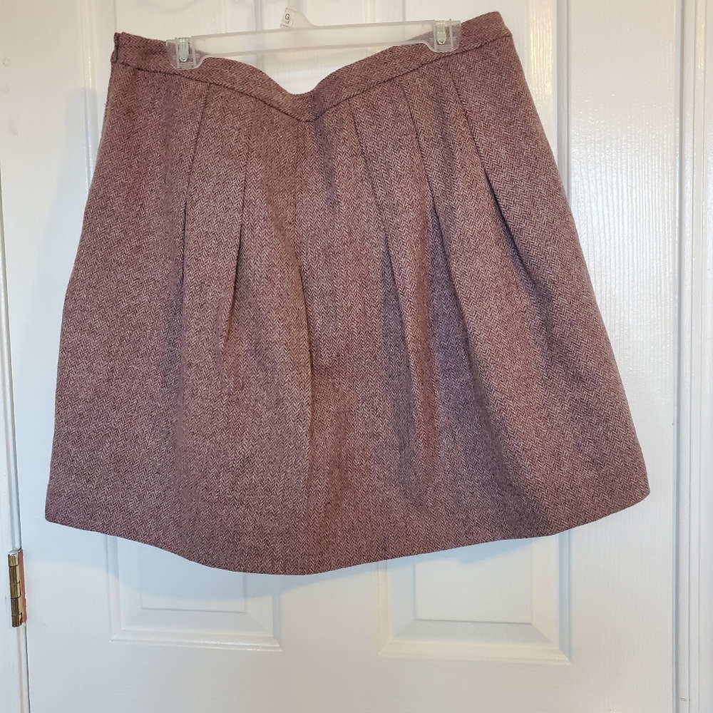 Gap Mauve Wool Pleated Skirt